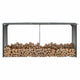 Vidaxl Firewood Shed 330x92x153 cm Anthracite en acier galvanisé