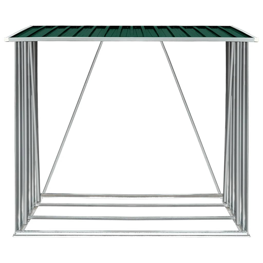 Vidaxl Hangar de bois 163x83x154 cm en acier galvanisé vert