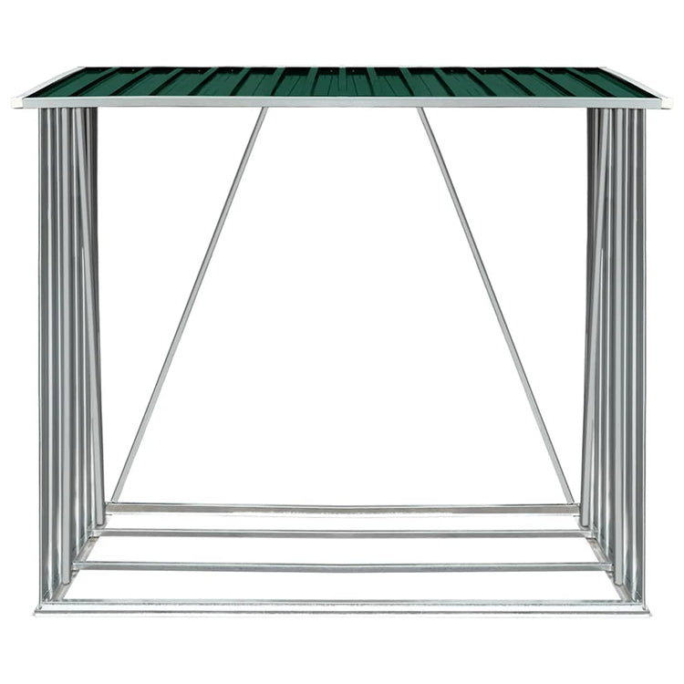 Vidaxl Hangar de bois 163x83x154 cm en acier galvanisé vert