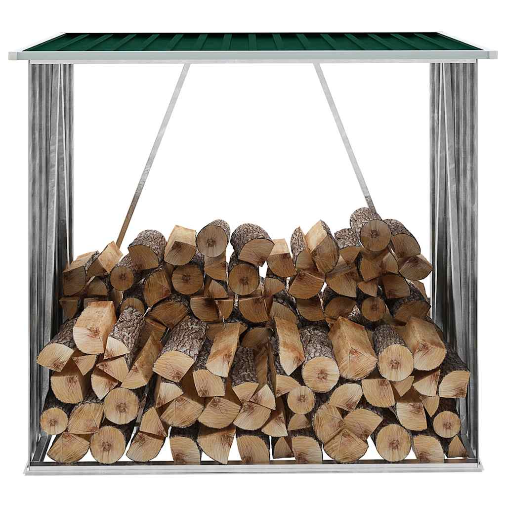 Vidaxl Hangar de bois 163x83x154 cm en acier galvanisé vert
