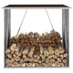 Vidaxl Hangar de bois de chauffage 163x83x154 cm brun en acier galvanisé