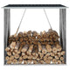 Vidaxl Hangar de bois de chauffage 163x83x154 cm anthracite en acier galvanisé