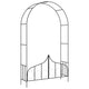 Arc de jardin vidaxl avec clôture 138x40x238 cm de fer noir