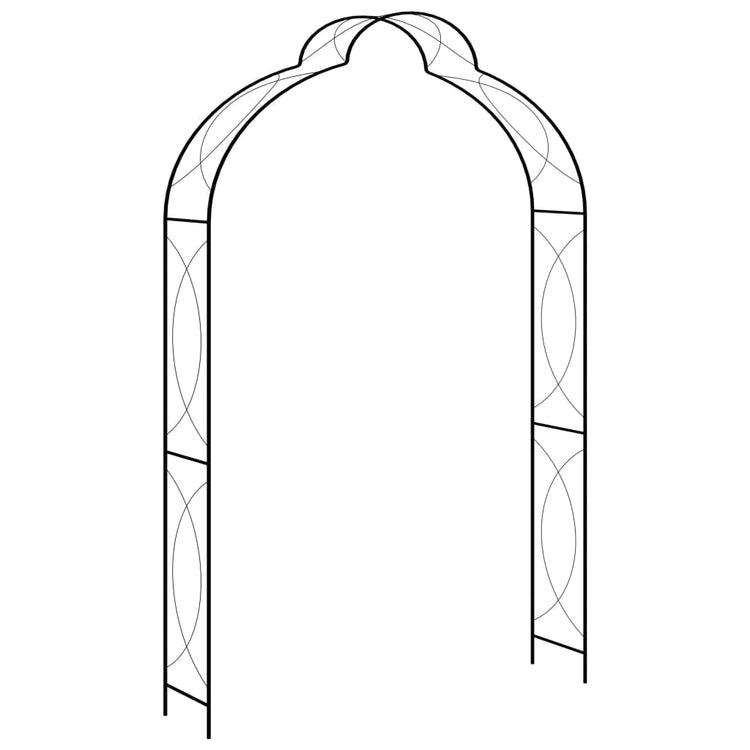 Vidaxl jardin arc 150x34x240 cm de fer noir