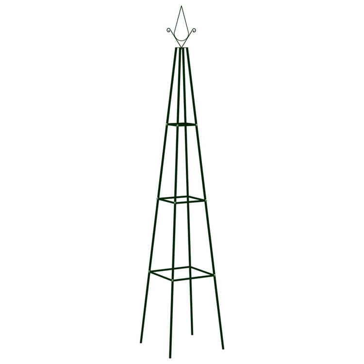 Racks d'escalade de végétal Vidaxl 2 PCS 35x35x195 cm Green de fer