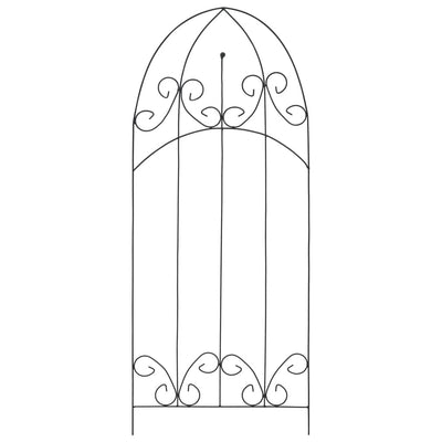 Racks d'escalade de plante vidaxl 3 ST 40x100 cm de fer noir