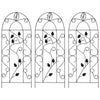 Racks d'escalade de plante vidaxl 3 ST 40x100 cm de fer noir