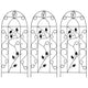 Racks d'escalade de plante vidaxl 3 ST 40x100 cm de fer noir