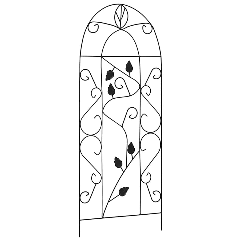 Racks d'escalade de plante vidaxl 3 ST 40x100 cm de fer noir