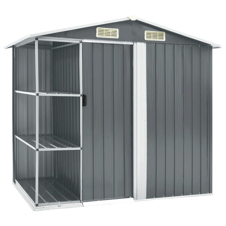 SHED JARDINE VIDAXL AVEC Rack 205X130X183 CM GREN FER