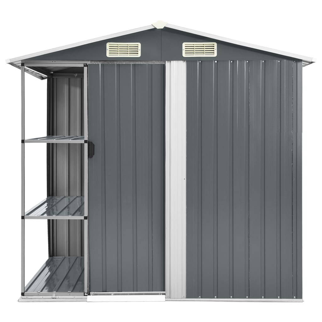 SHED JARDINE VIDAXL AVEC Rack 205X130X183 CM GREN FER