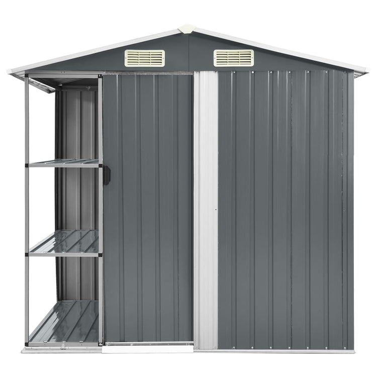 SHED JARDINE VIDAXL AVEC Rack 205X130X183 CM GREN FER