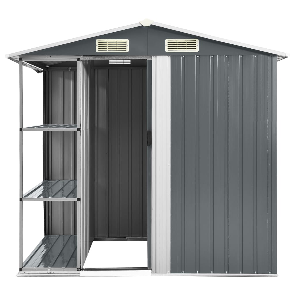 SHED JARDINE VIDAXL AVEC Rack 205X130X183 CM GREN FER