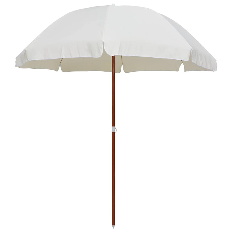 Parasol vidaxl avec poteau en acier 240 cm sable -colore