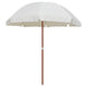 Parasol vidaxl avec poteau en acier 240 cm sable -colore