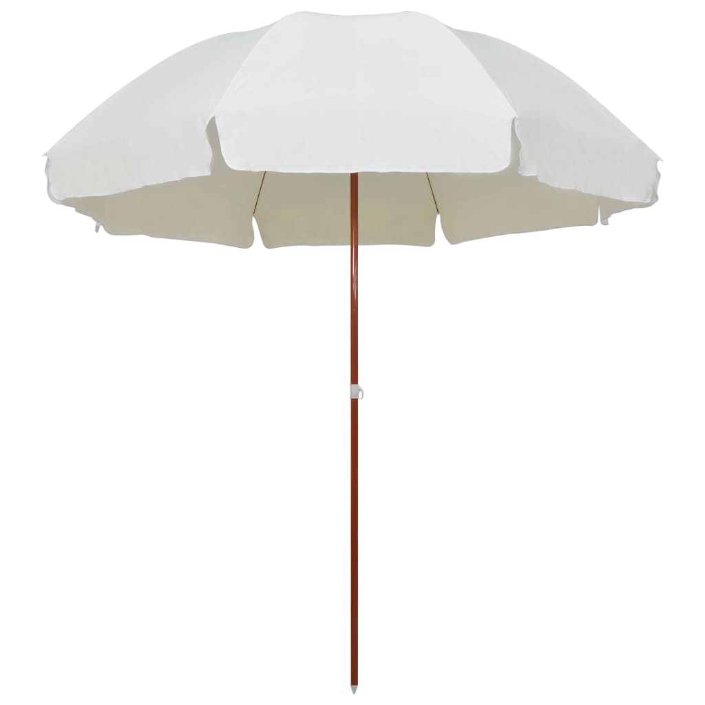 Parasol Vidaxl avec mât en acier 300 cm couleur sable