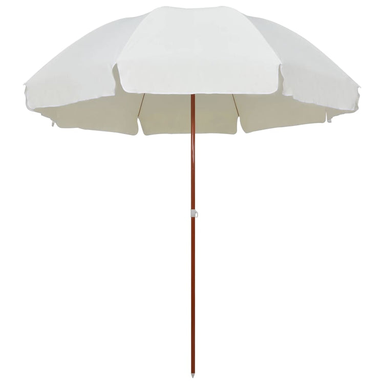 Parasol Vidaxl avec mât en acier 300 cm couleur sable
