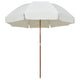 Parasol Vidaxl avec mât en acier 300 cm couleur sable
