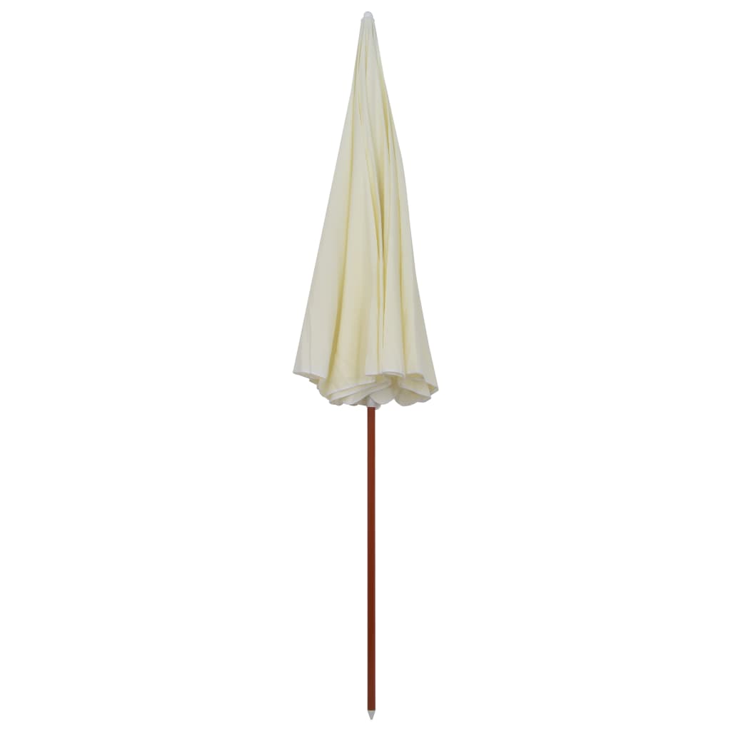 Parasol Vidaxl avec mât en acier 300 cm couleur sable