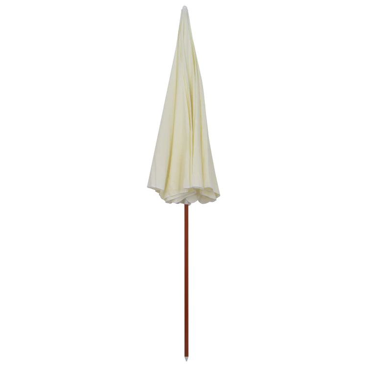 Parasol Vidaxl avec mât en acier 300 cm couleur sable