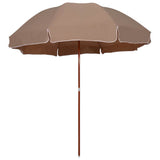 Parasol Vidaxl avec mât en acier 300 cm taupe - afbeelding 1