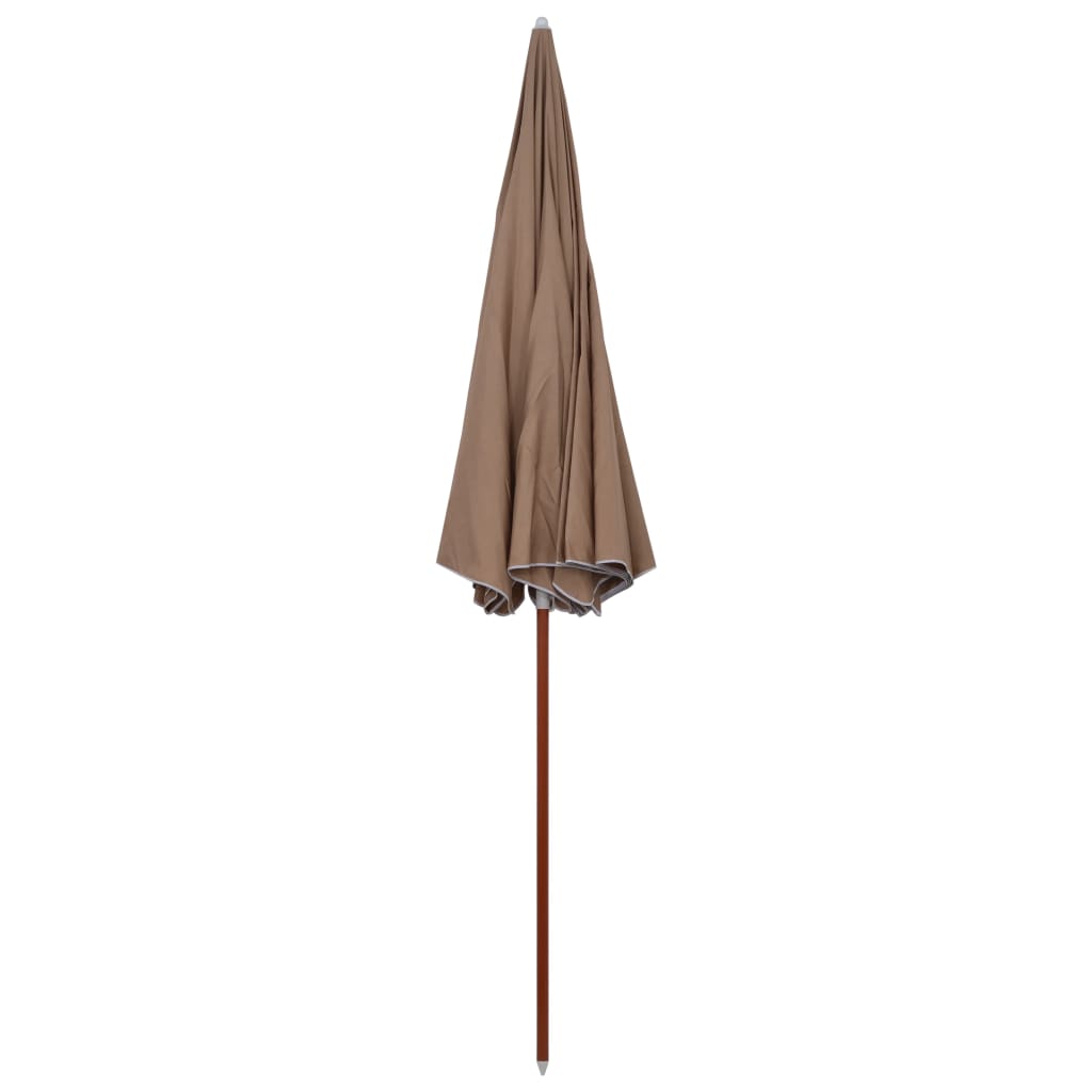 Parasol Vidaxl avec mât en acier 300 cm taupe