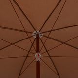 Parasol Vidaxl avec mât en acier 300 cm taupe - afbeelding 3
