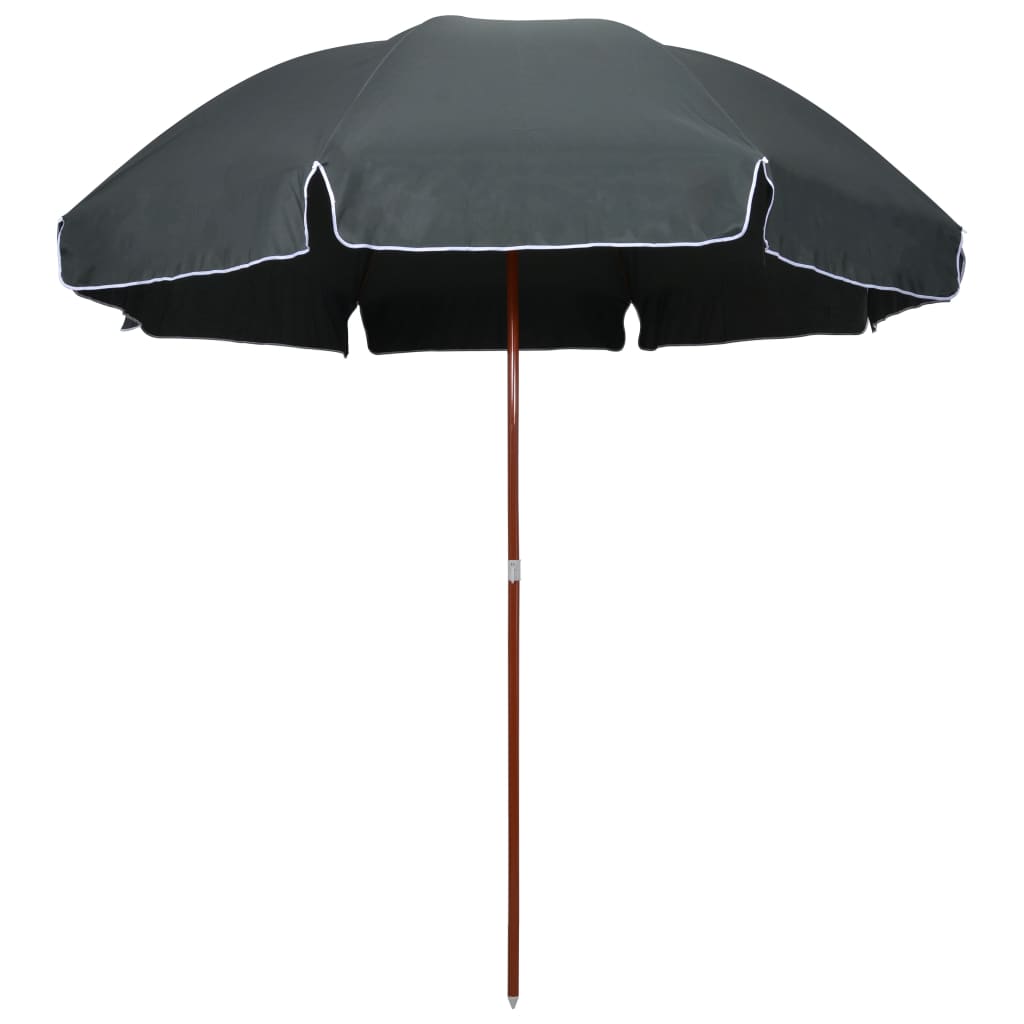Parasol Vidaxl avec mât en acier 300 cm anthracite