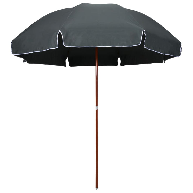 Parasol Vidaxl avec mât en acier 300 cm anthracite