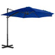 Vidaxl Parasol flottant avec poteau en aluminium 300 cm bleu azure