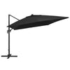 Parasol flottant vidaxl avec éclairage LED et poteau 400x300 cm noir