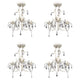 Vidaxl Chandeliers Kristal 4 St Elegant White