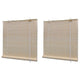 Stores à rouleaux vidaxl 2 pcs 120x160 cm bambou naturel