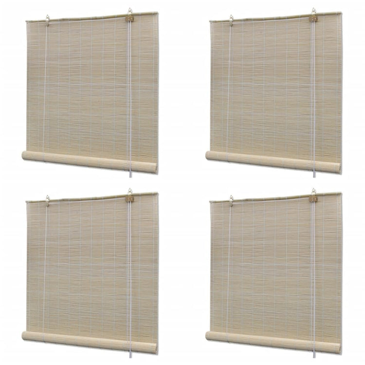 Stores à rouleaux vidaxl 4 pcs 120x160 cm bambou naturel