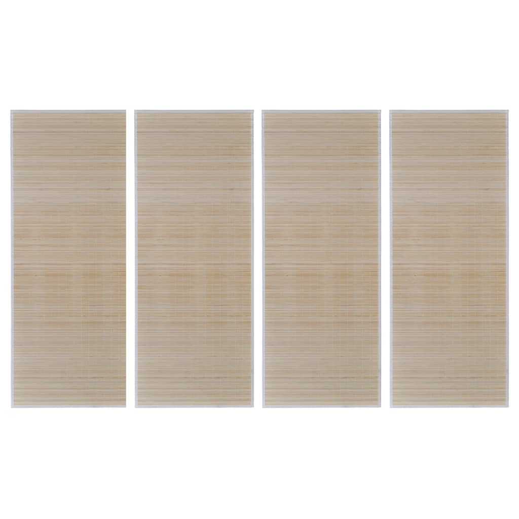 Vidaxl Carpets 4 St rectangulaire 120x180 cm Bamboo naturel