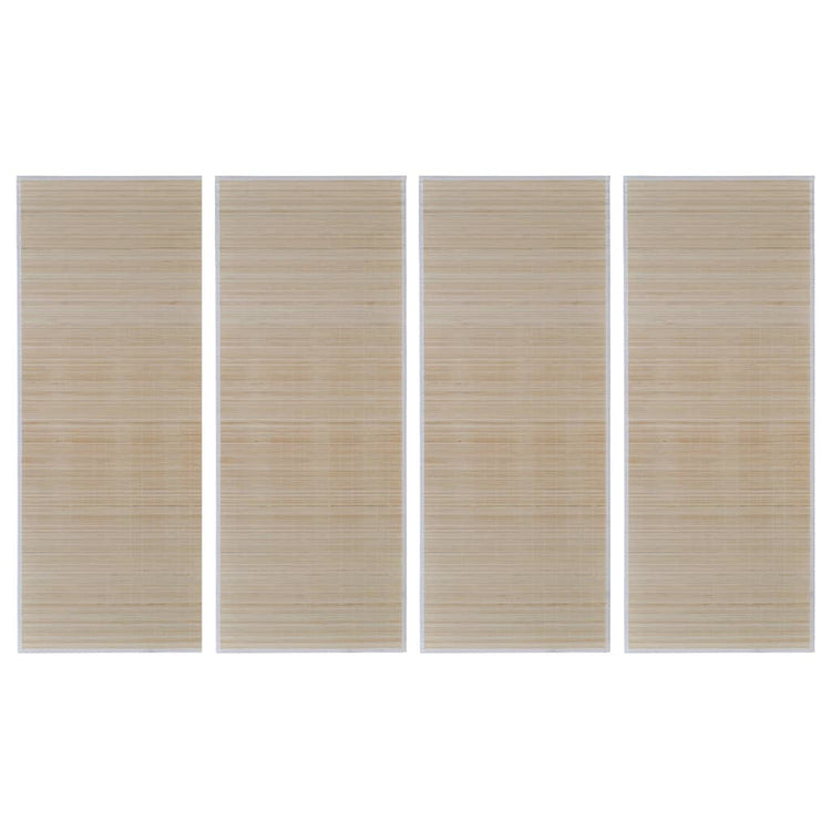 Vidaxl Carpets 4 St rectangulaire 120x180 cm Bamboo naturel