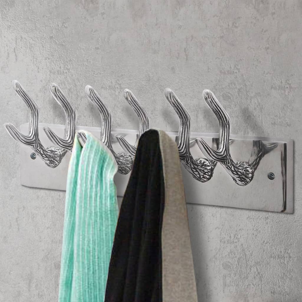 Racks de manteau vidaxl 2 st en aluminium argent coloré