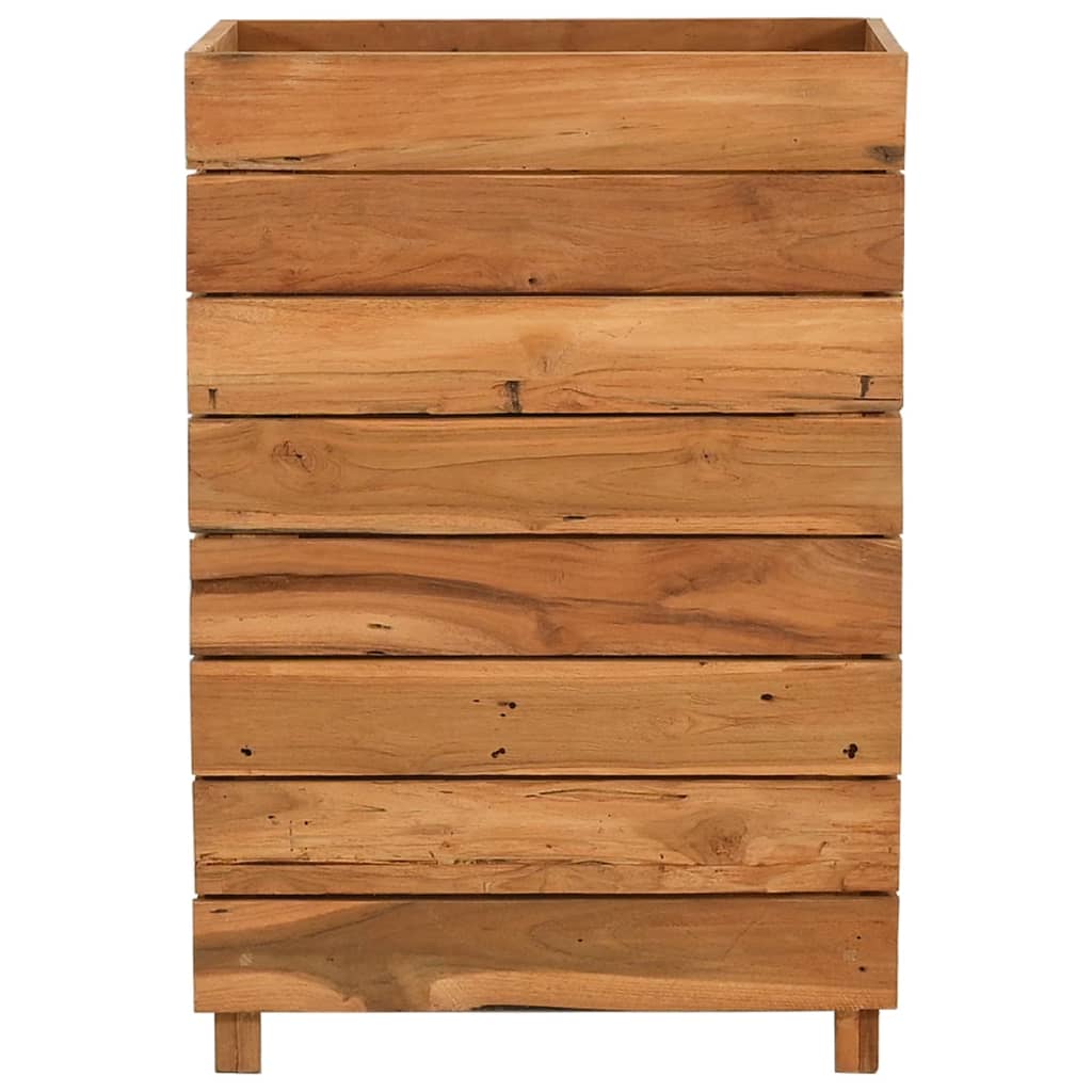 Vidaxl Planter surélevé 50x40x72 cm teck et acier recyclé