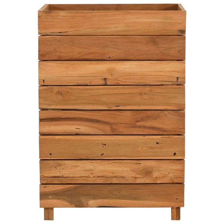 Vidaxl Planter surélevé 50x40x72 cm teck et acier recyclé