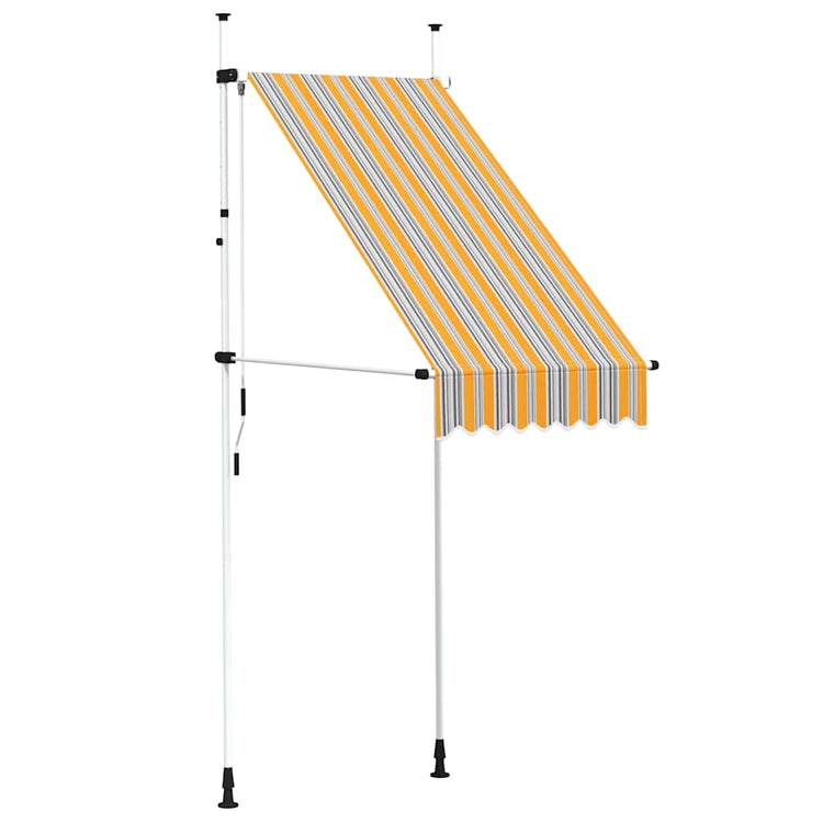 Vidaxl Luifel extensible manuellement 100 cm Stripes jaunes et bleues