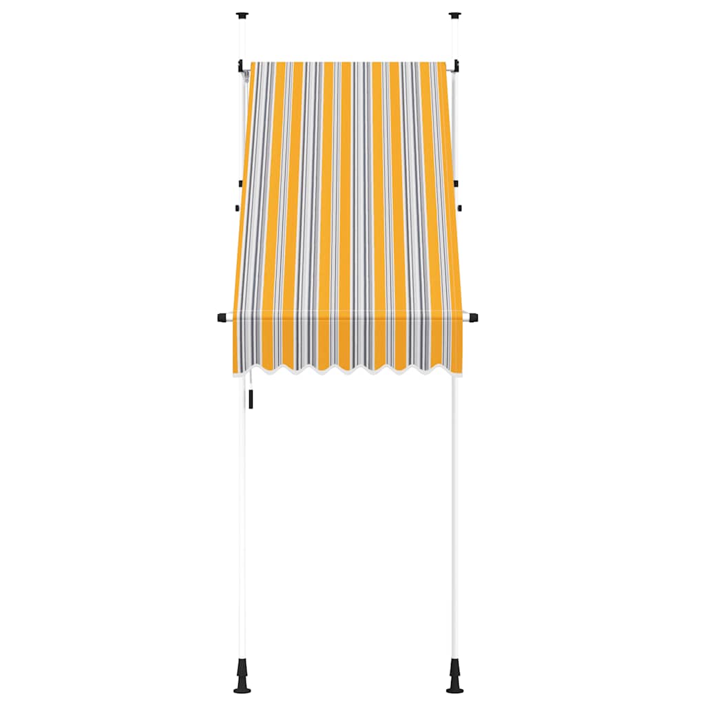 Vidaxl Luifel extensible manuellement 100 cm Stripes jaunes et bleues