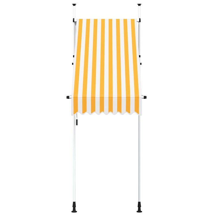 Vidaxl luifel extensible manuellement 100 cm orange et bandes blanches
