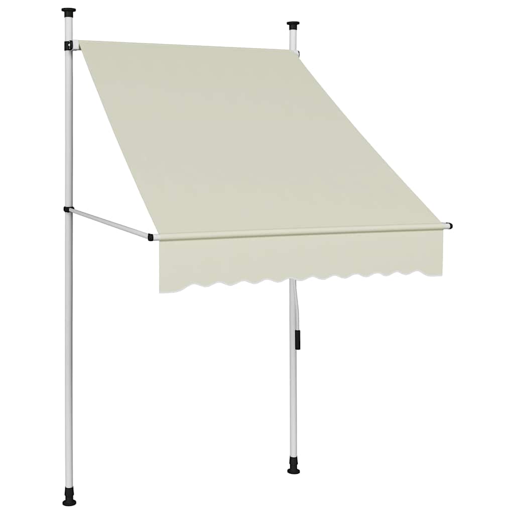 Vidaxl Luifel extensible manuellement 100 cm crème