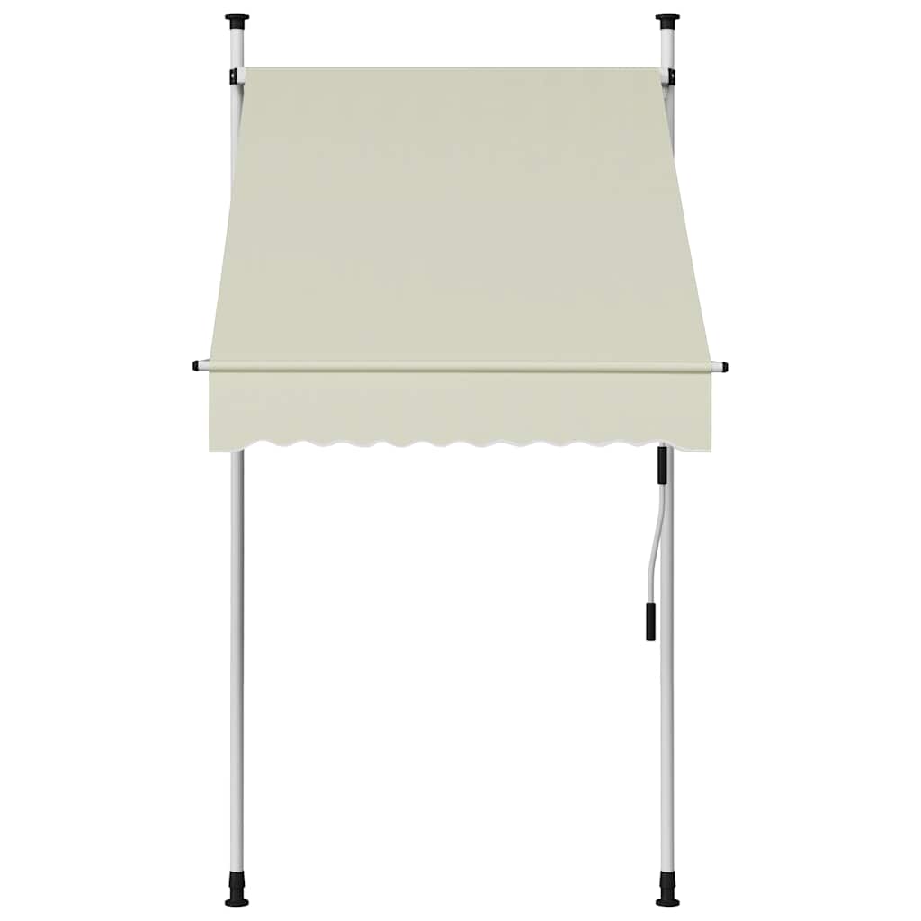 Vidaxl Luifel extensible manuellement 100 cm crème