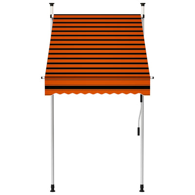 Vidaxl luifel extensible manuellement 100 cm orange et brun