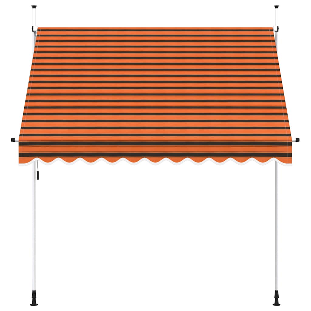 Vidaxl luifel extensible manuellement 250 cm orange et brun