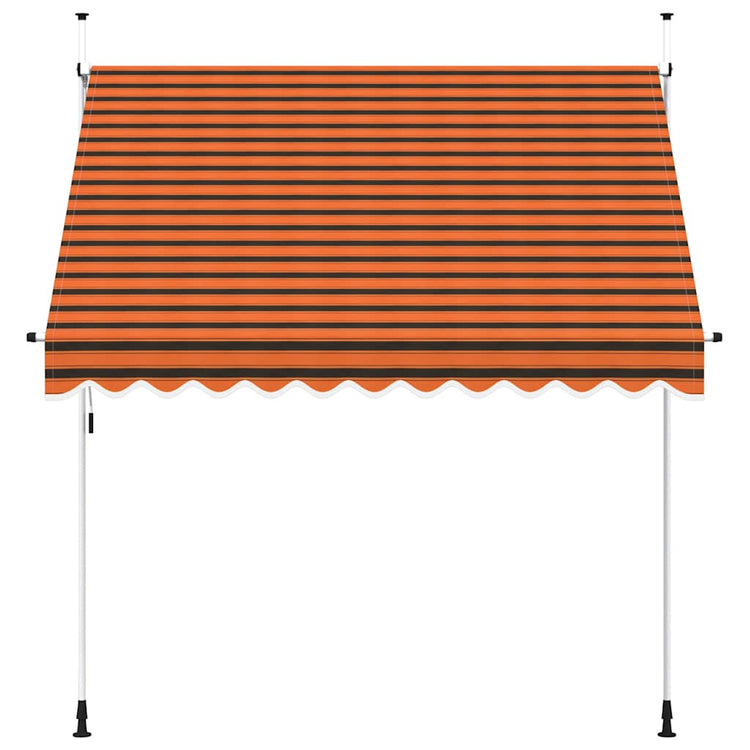 Vidaxl luifel extensible manuellement 250 cm orange et brun