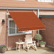 Vidaxl luifel extensible manuellement 250 cm orange et brun