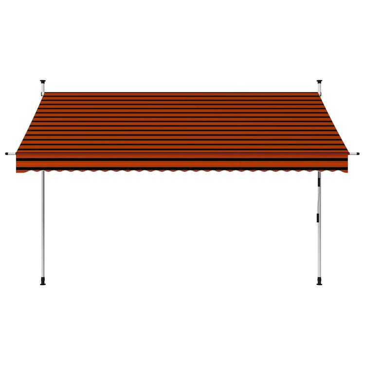 Vidaxl luifel extensible manuellement 300 cm orange et brun