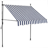Vidaxl luifel extensible manuellement avec LED 100 cm bleu et blanc - afbeelding 3